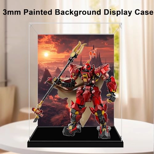 Acrylic Display Box for LEGO 71846 Flaming Knight Mech Model - Acrylic