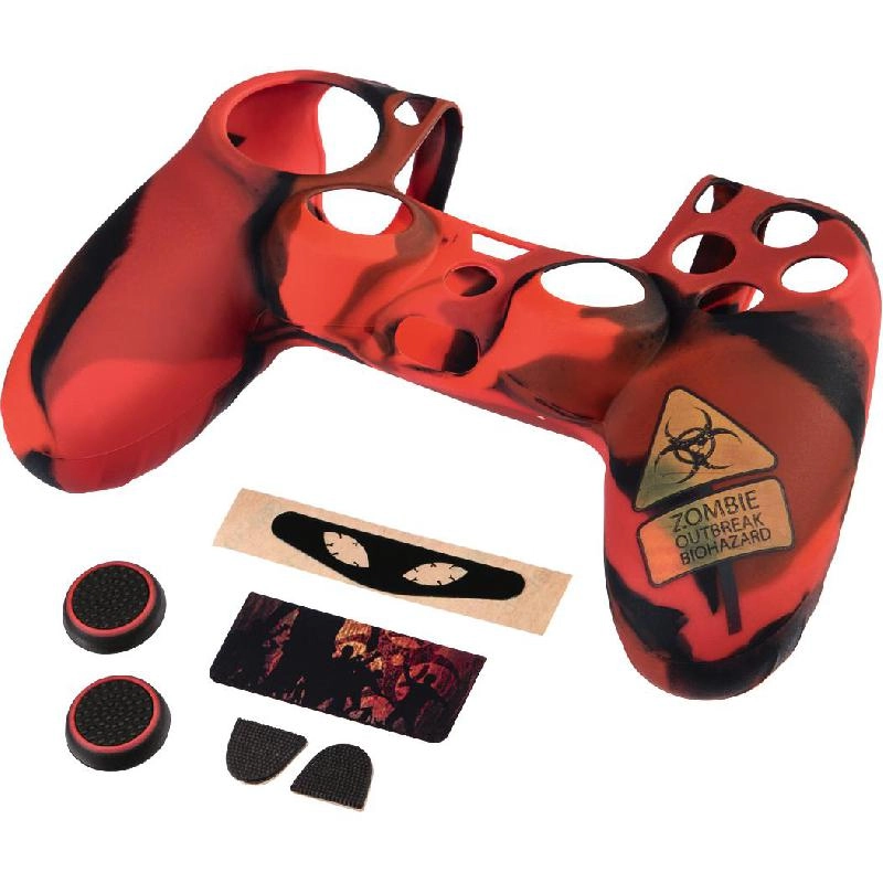 7-in-1 Soccer Grip Cover + Analogue Stick Attachement + Trigger Attachment + Sticker for Light Bar