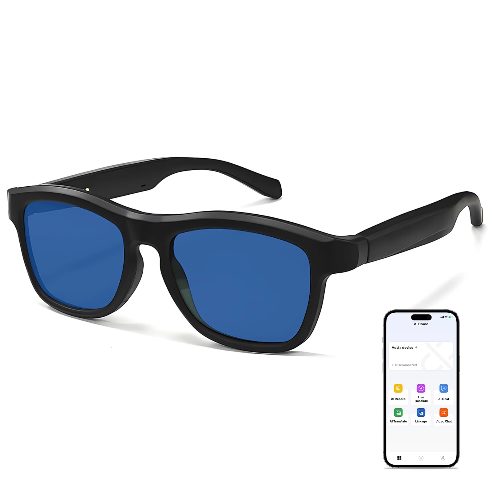 QT-35 - Bluetooth 5.4 140 Languages Black Frame Grey Lens