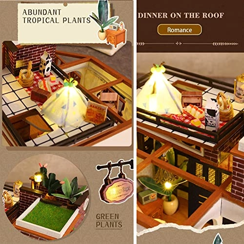 Miniature Wooden Dollhouse Furniture Kit - Creative Room 1:24