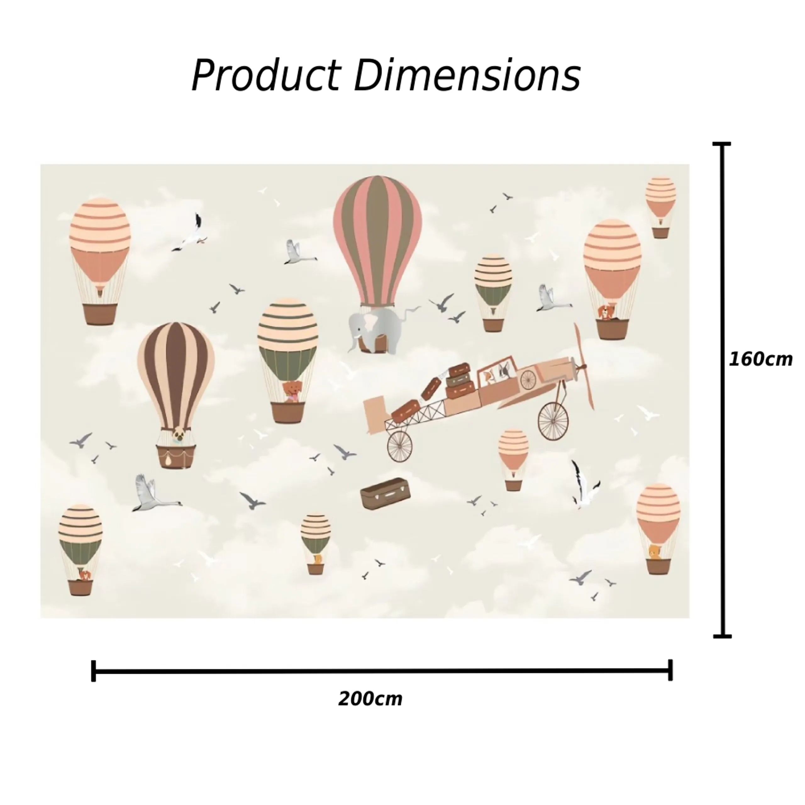 Hot Air Balloon Kids Cushion Play Mat - 0 month