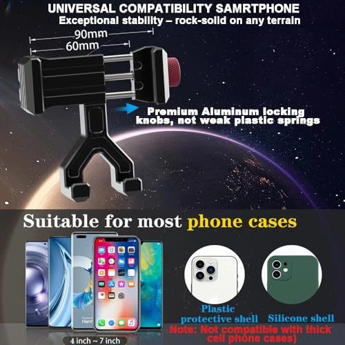 Aluminum Phone Mount for Jeep Wrangler JL & Gladiator JT