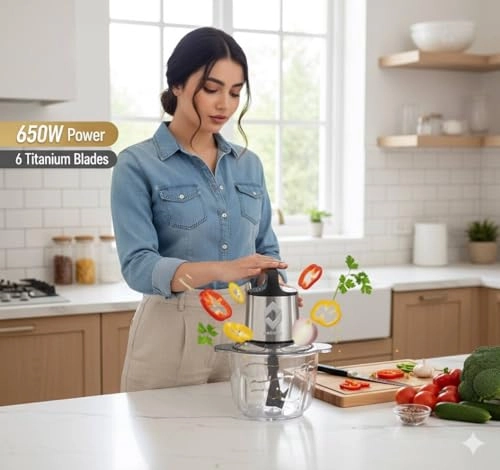 Electric Glass Chopper & Food Mincer - 3L