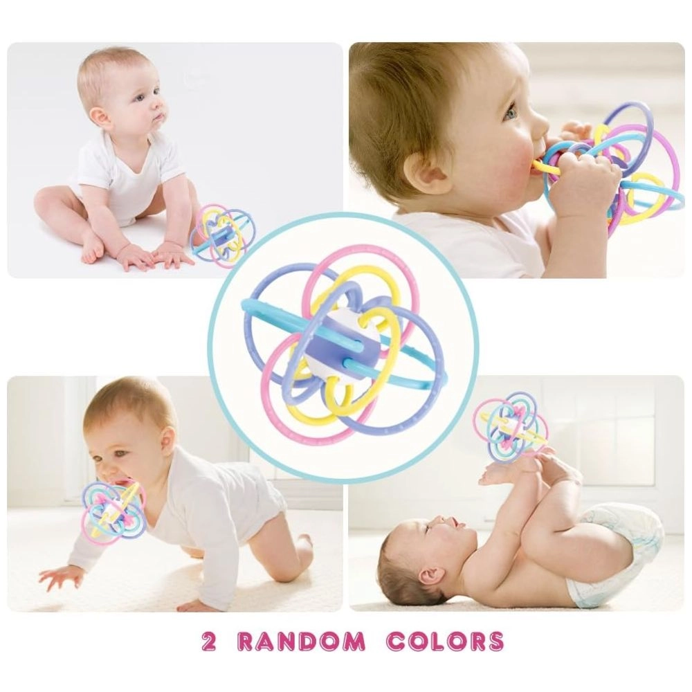 Baby Teething Rattle Grasping Ball Toy - BPA-free