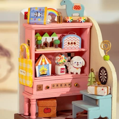 DIY Miniature Dollhouse Kit - Holiday Living Room