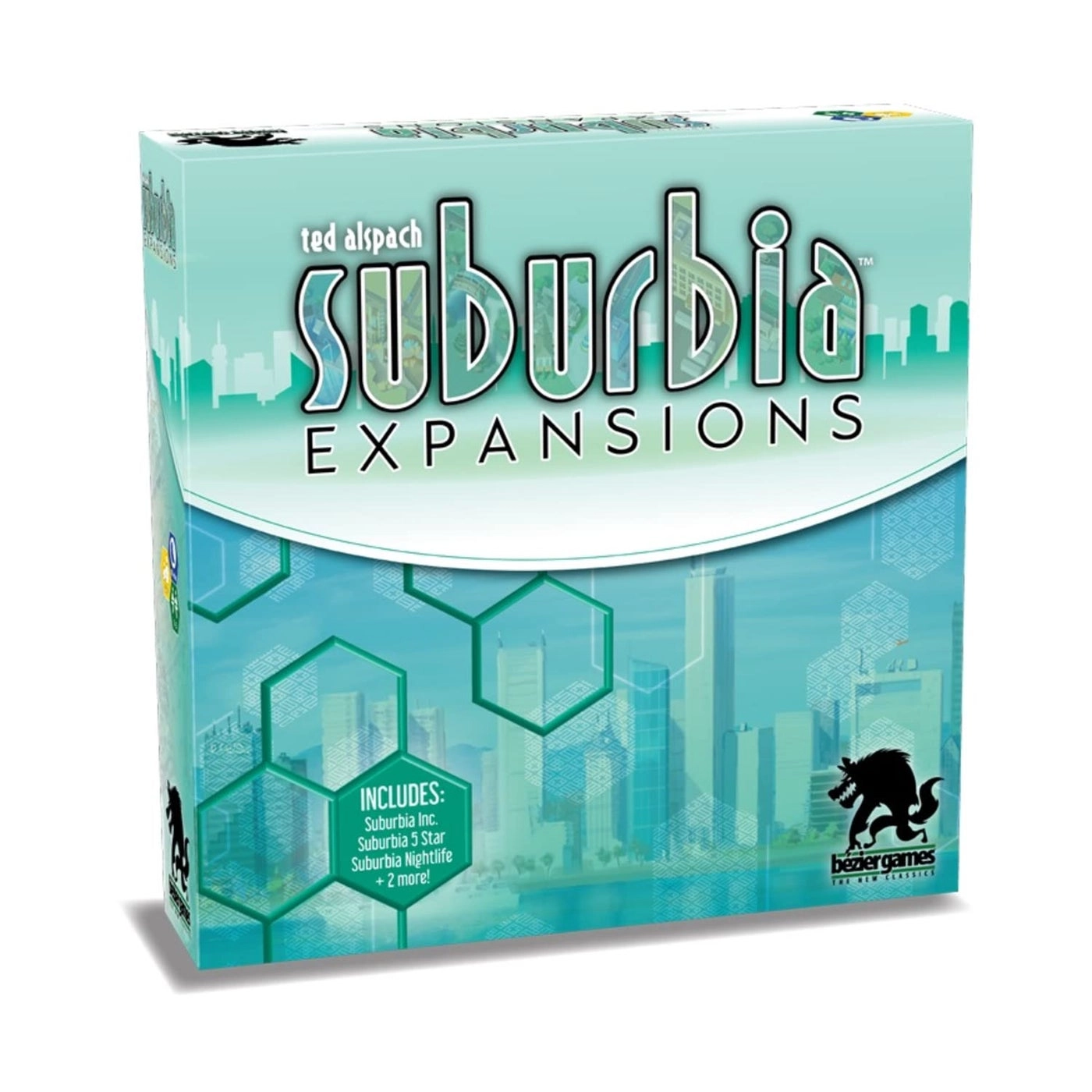 Bezier Games Suburbia Expansions - Thematic City Building Tile Laying