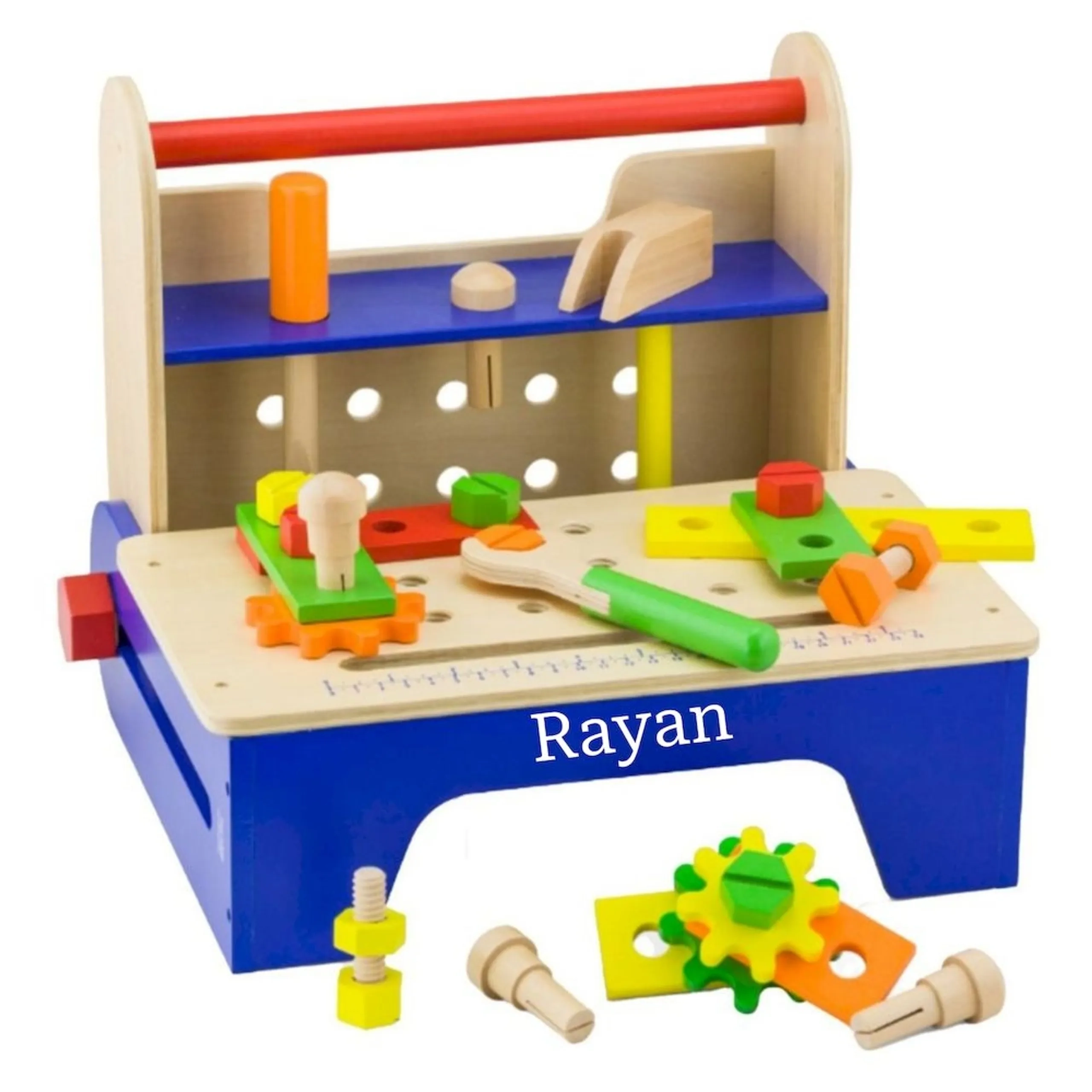 VIGA Personalized Wooden Tool Handyman Set Pretend Playset - 29 pcs (PRS-PCG-59869)