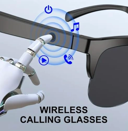 Smart Wireless Glasses Headset - Bluetooth Built-in Mic UV400