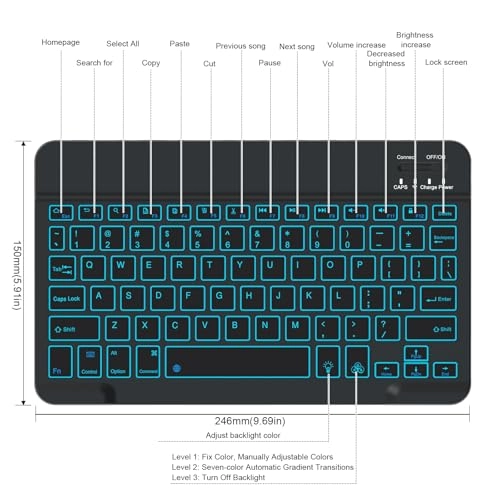 Backlit Bluetooth Keyboard - Wireless