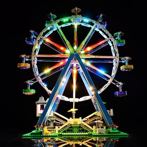 LED Light Fixture - Compatible with Lego 10247 Ferris Wheel USB rechargeable Multicolor