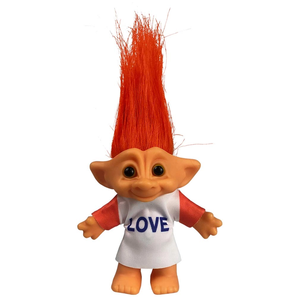 Lucky Troll Doll - 7.5in Wool Black