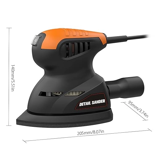 Detail Sander - 13,500RPM 16PCS Sandpapers Dust Collection