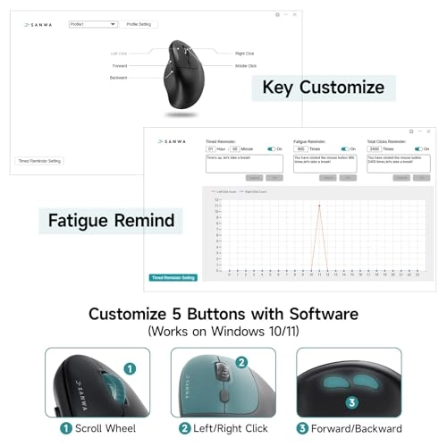Multi Device Ergonomic Vertical Mouse - Bluetooth