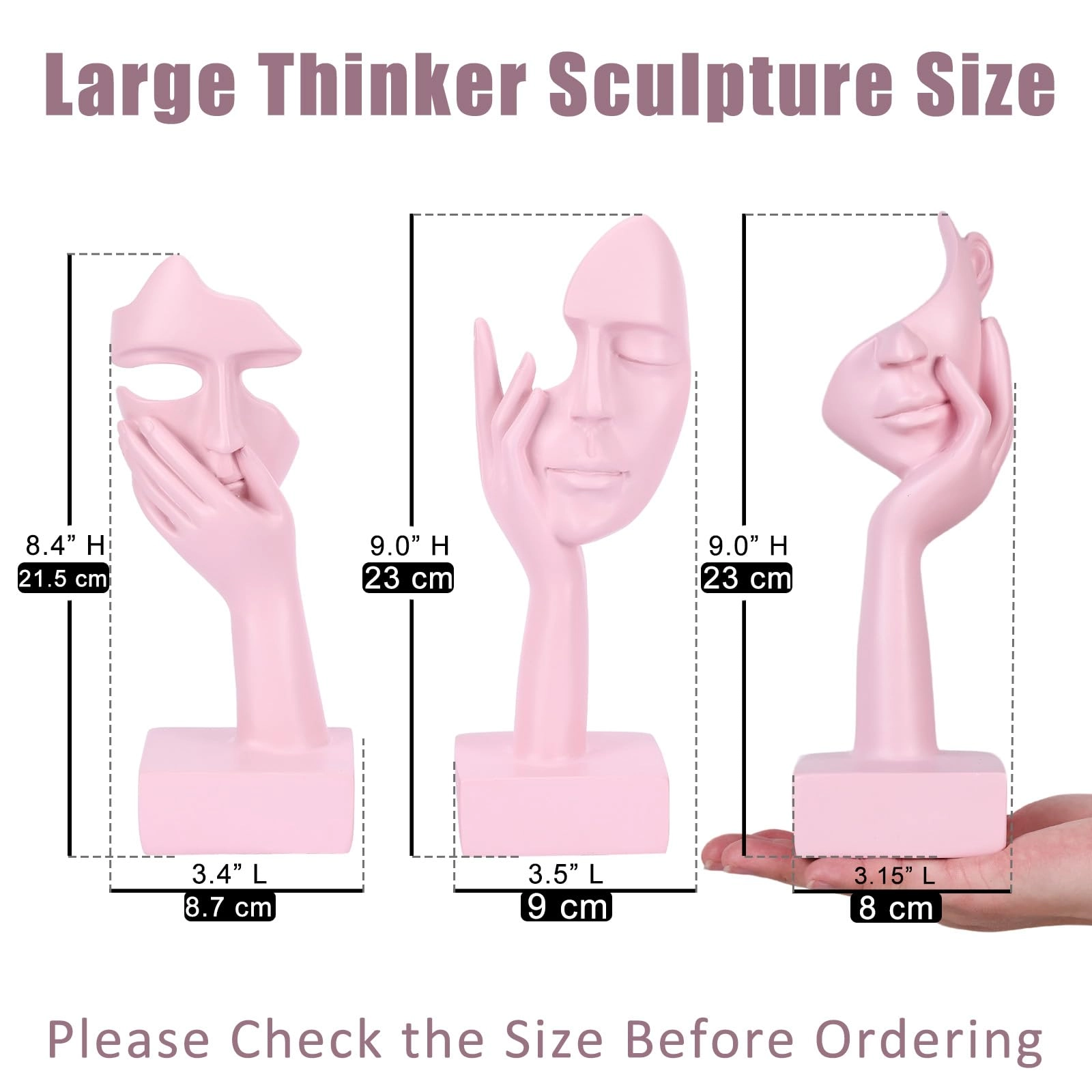 Thinker Statue - Plastic, Resin
