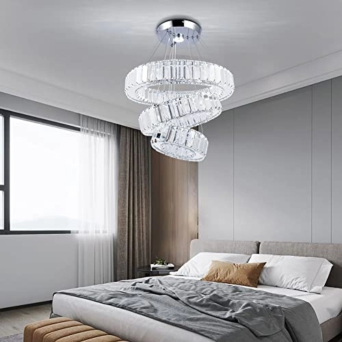 Crystal Ring Chandelier - Cool White (6000K-6500K)