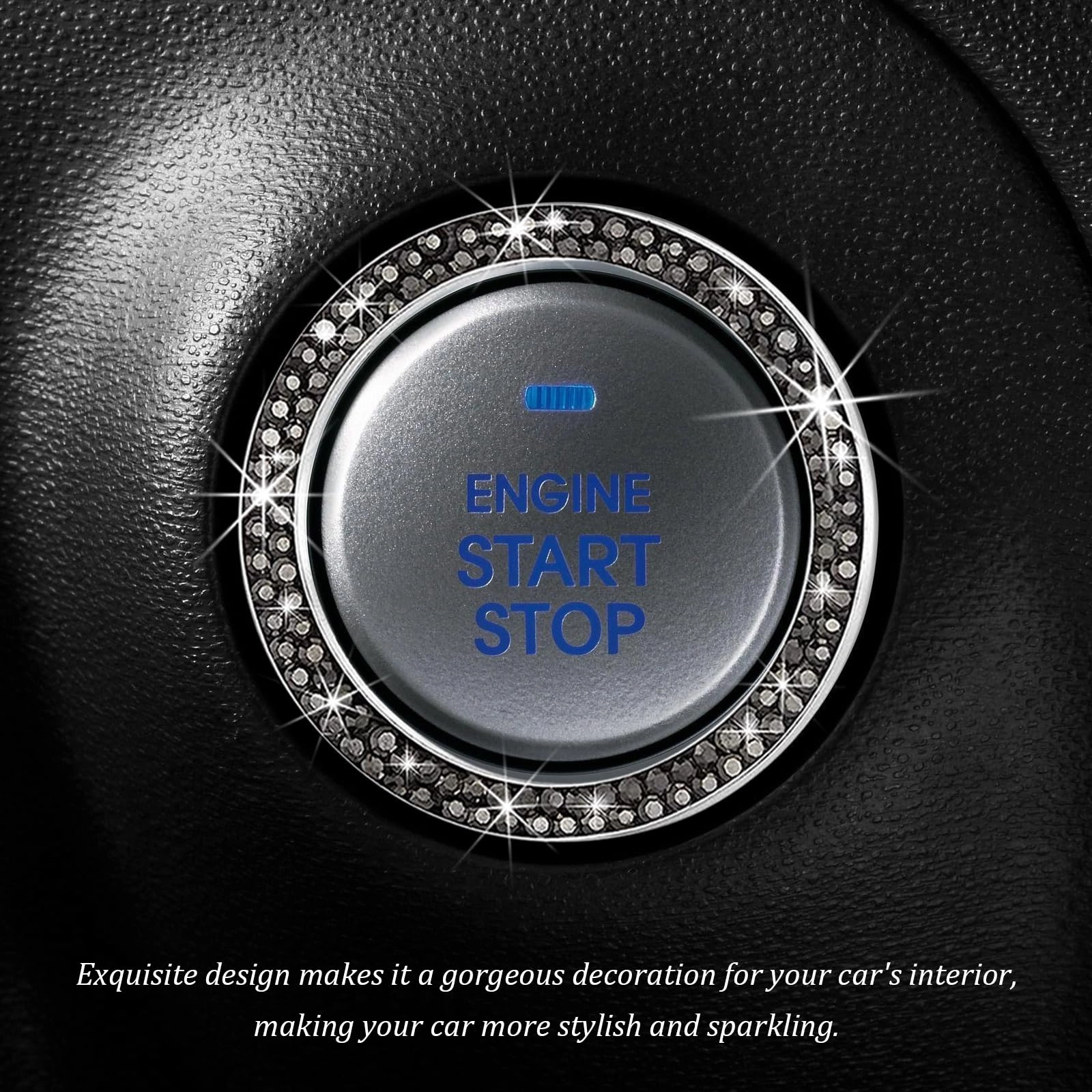Rhinestone Car Engine Start Ring Decals