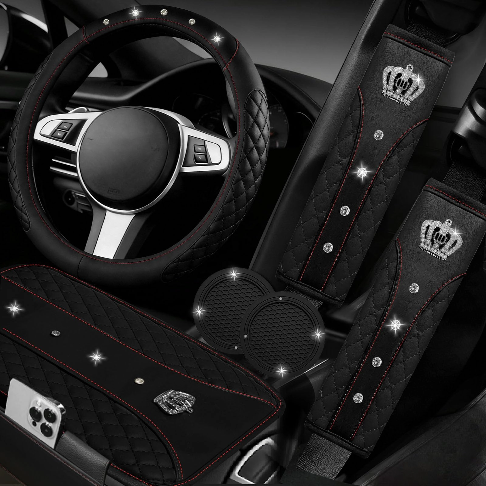 Bling Car Accessories Set