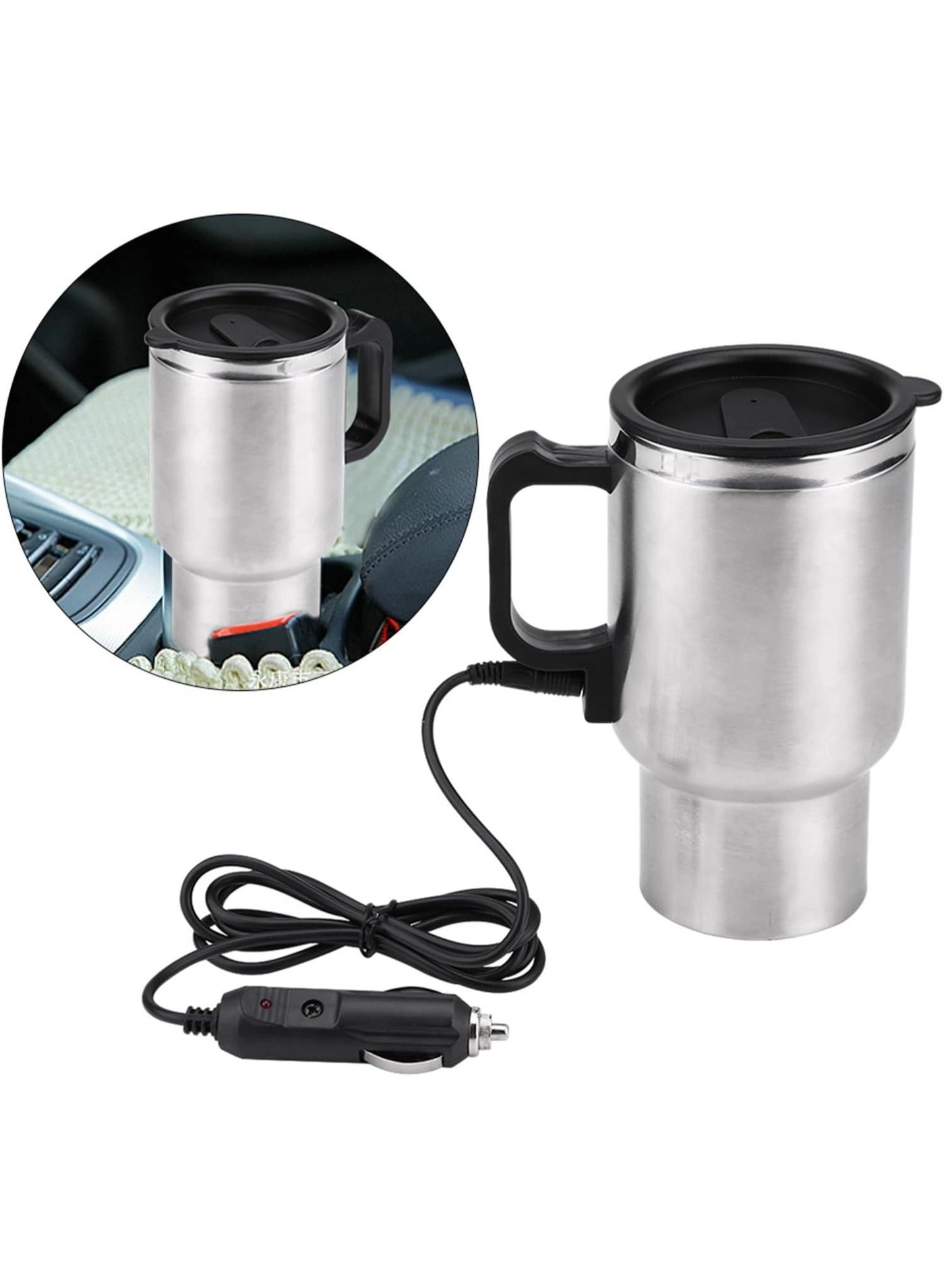 Stainless Steel Heated Travel Mug - 450ml