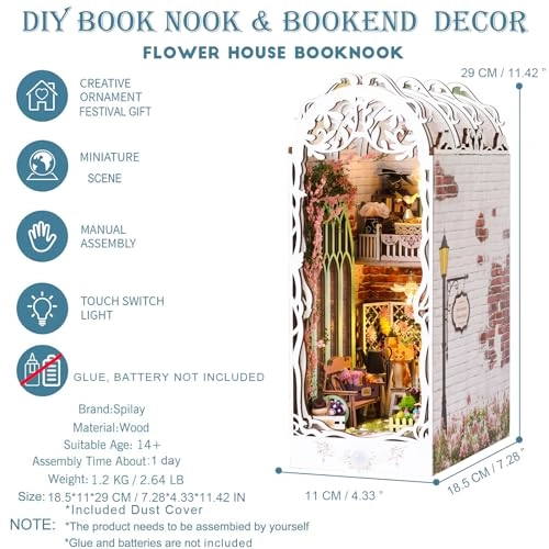 DIY Book Nook Kit - FLOWER HOUSE BOOKNOOK 1/32