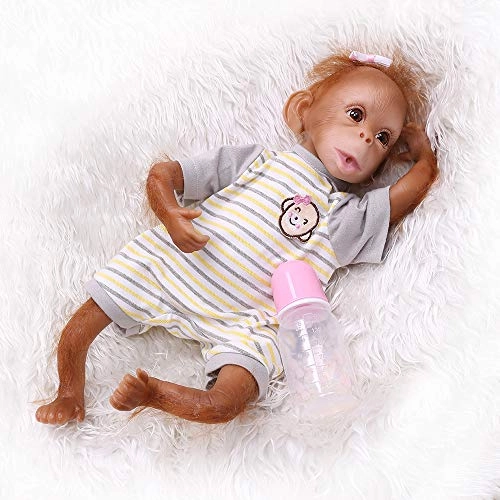Baby Monkey Doll - 16 inch 40 cm Yellow Stripe T-shirt