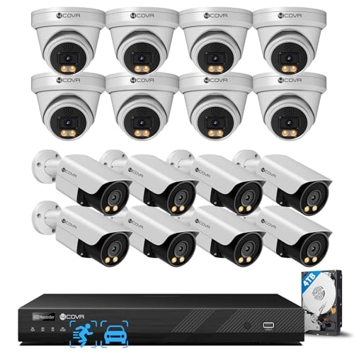 PoE Security Camera System - 8pcs 16 5MP