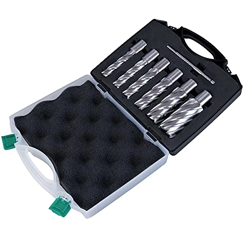 Annular Cutter Set - High Speed Steel (HSS) 6pcs 9/16'' 5/8'' 11/16'' 13/16'' 15/16'' 1-1/16''