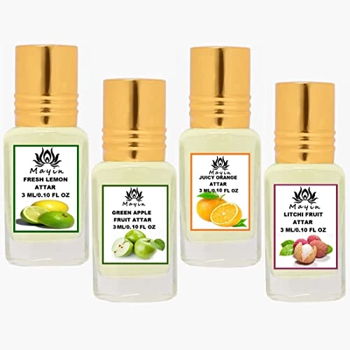 Fresh Lemon + Green Apple + Juicy Orange + Litchi Fruit - Fruity Pack Of 4