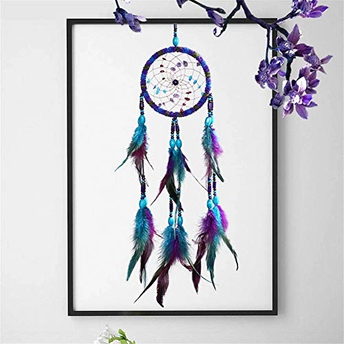 Dreamcatcher - Siderosphere, feathers, lines, wood beads.