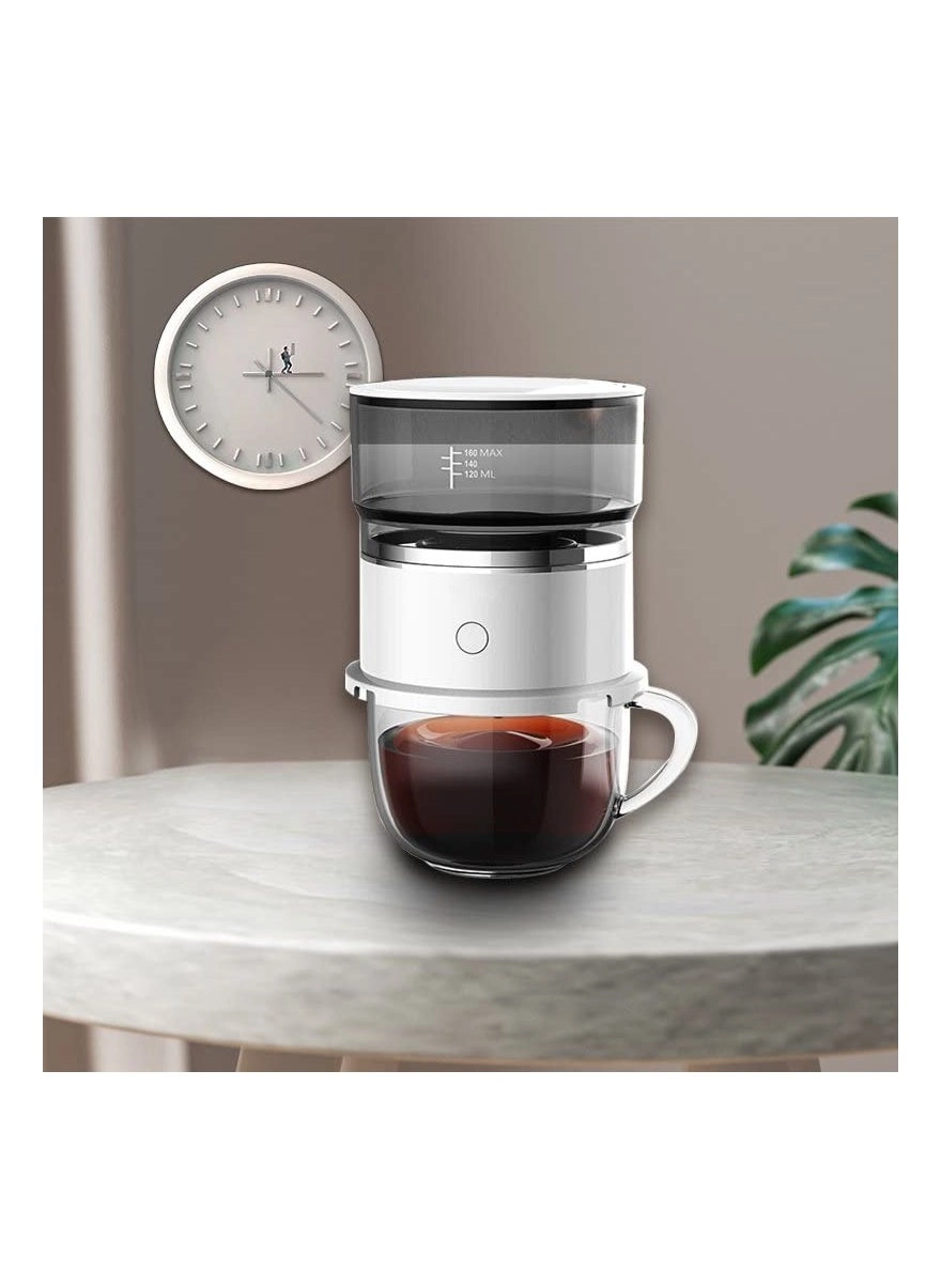 One-Touch Pour Over Coffee Maker - Portable Stainless Steel Reusable Filter