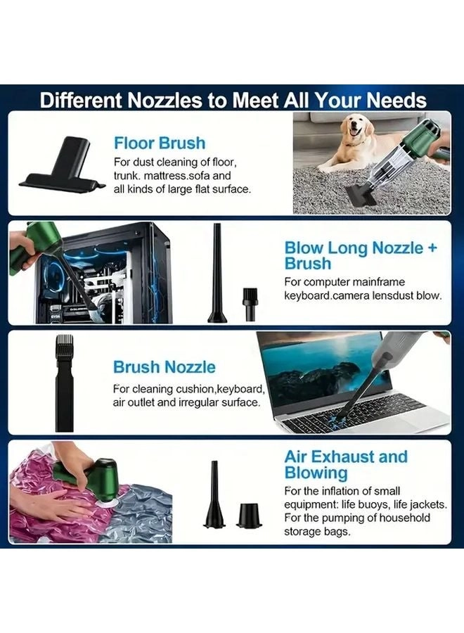 4-in-1 Wireless Handheld Vacuum Cleaner - 2000mAh