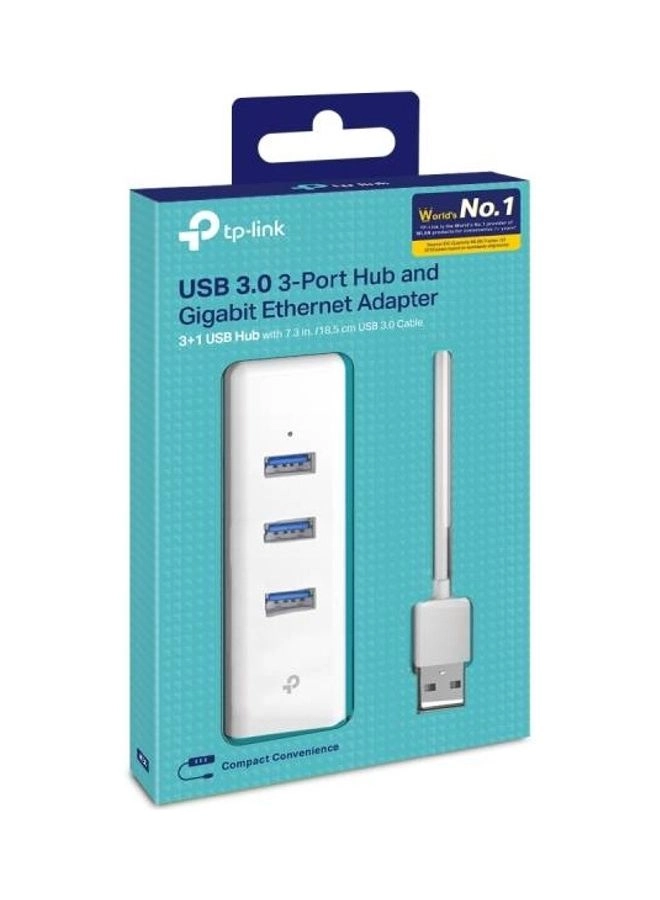 UE330 - USB 3.0 3-Port Hub Gigabit Ethernet Adapter