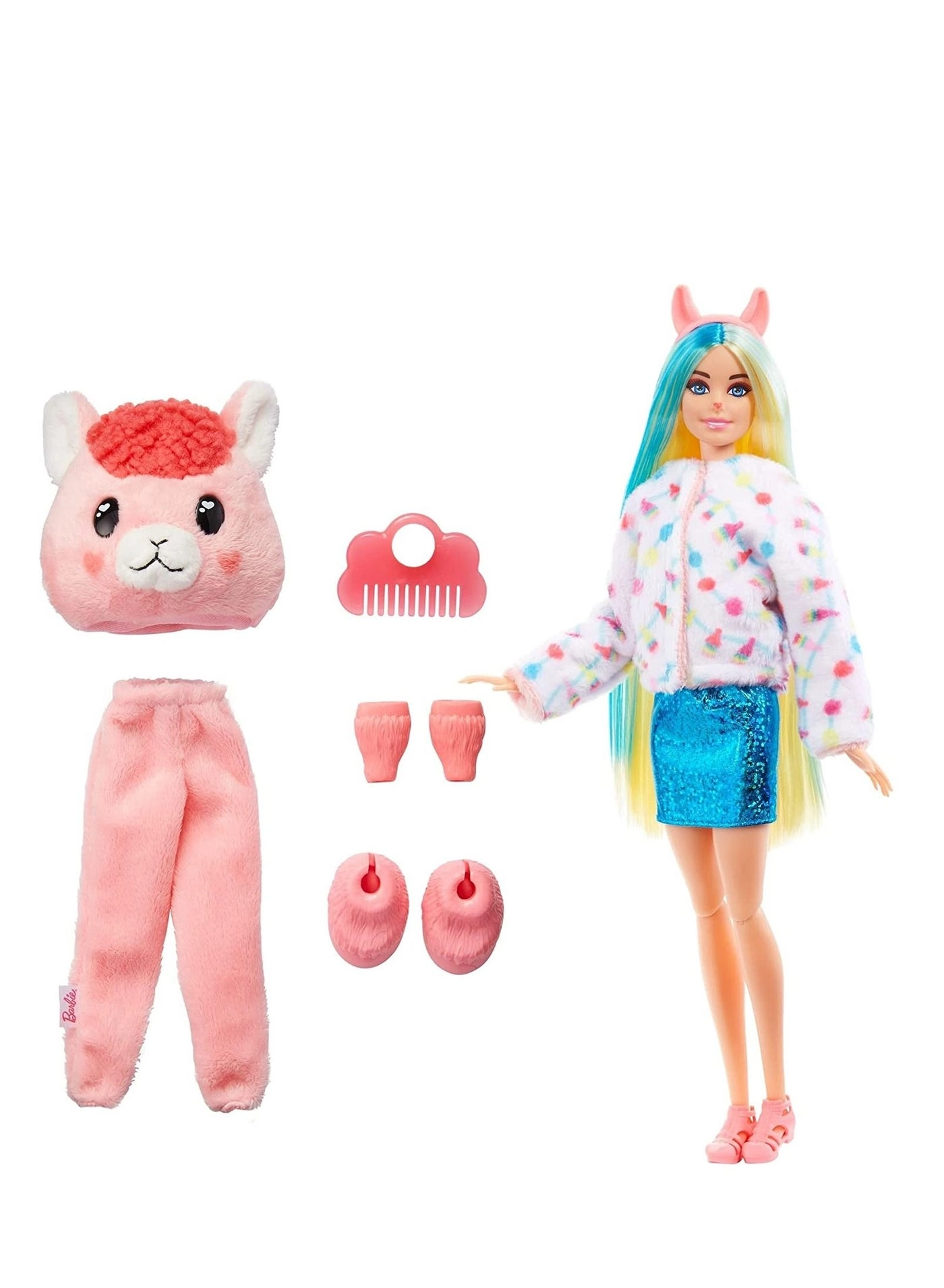 Barbie Cutie Reveal Fantasy Series Doll - Llama Plush Costume 10 Surprises Ages 3+