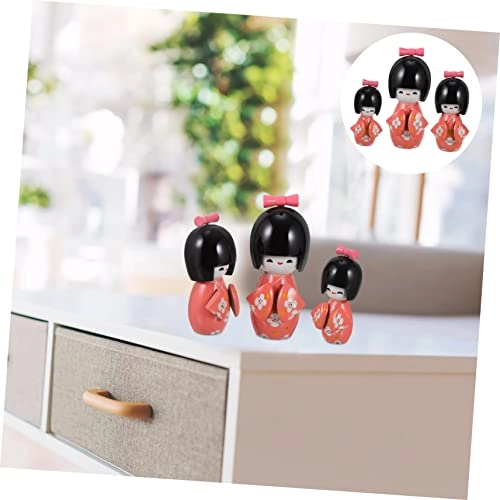 Kimono Doll - 13.5X6X6CM Wooden Yellow Set