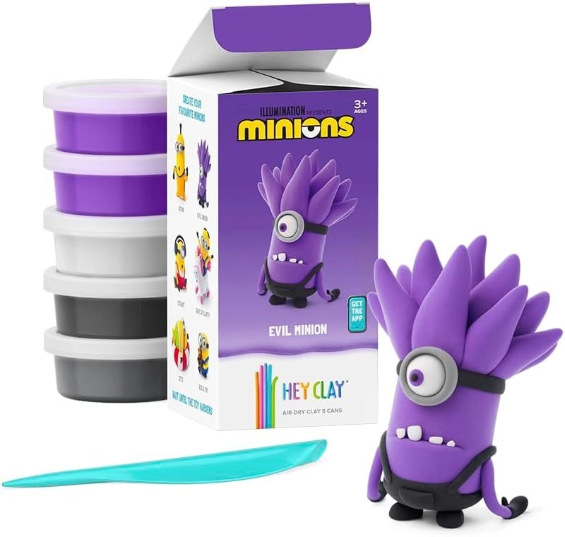 HEY CLAY Minions Evil Minion Colourful modelling air-dry clay - 5 colors 3+ years