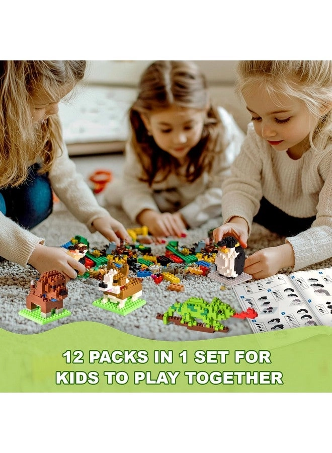 Mini Animals Building Blocks - Animals 12pcs