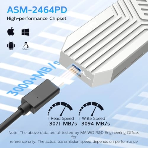 M.2 NVMe SSD Enclosure - 40Gbps USB4