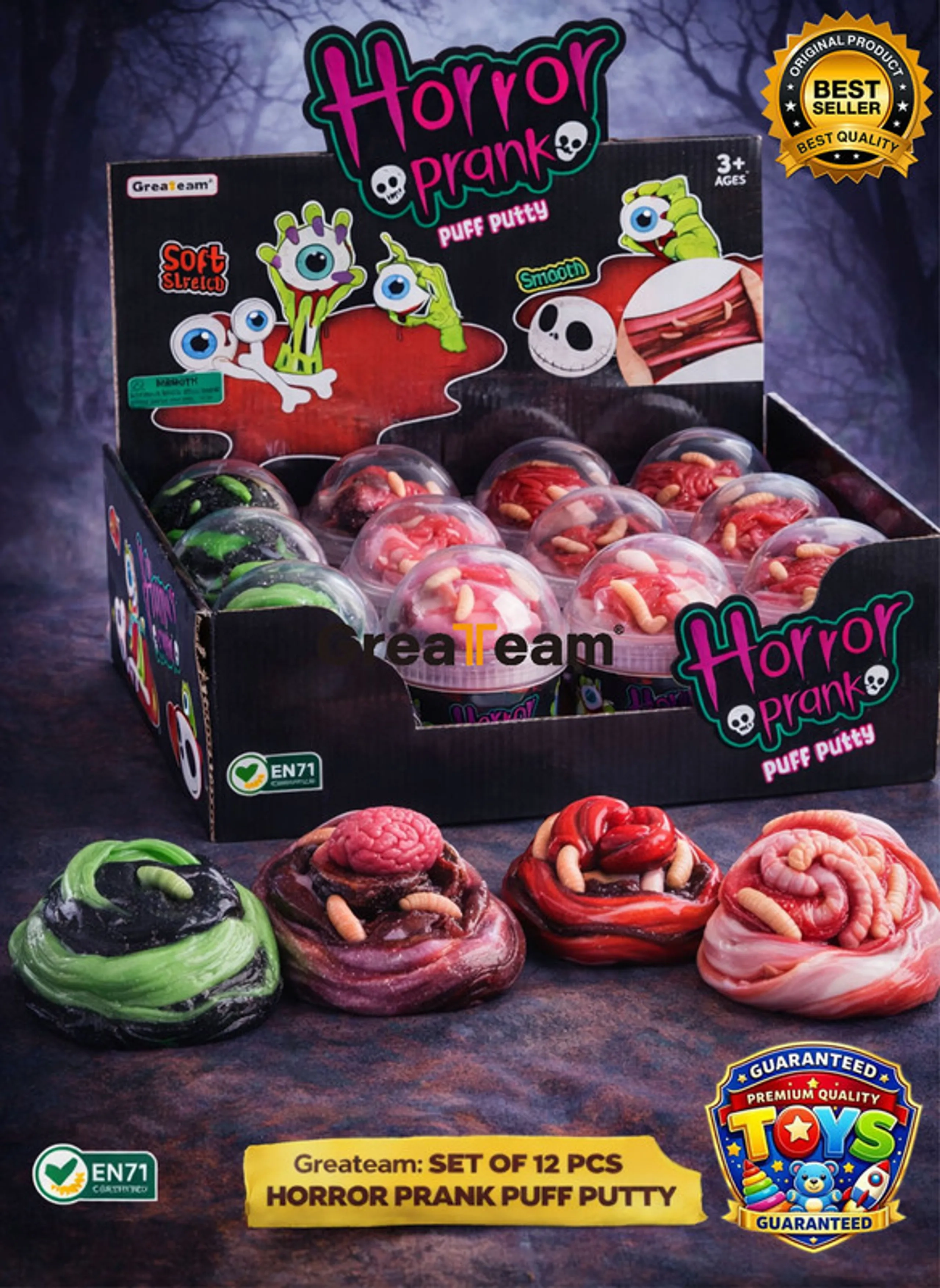 Horror Prank Puff Putty - 3+ years 12 pcs