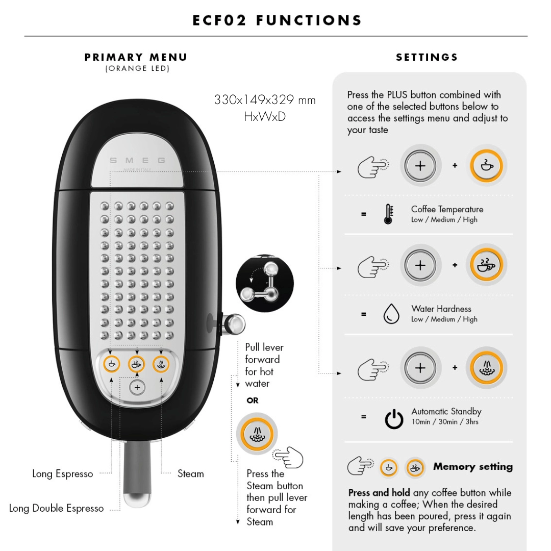 50s Style Espresso Machine ECF02