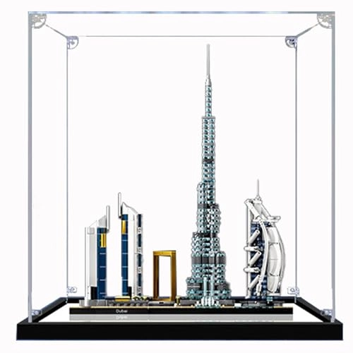 Acrylic Display Case for LEGO Architecture Collection 21052 - 3mm thickness