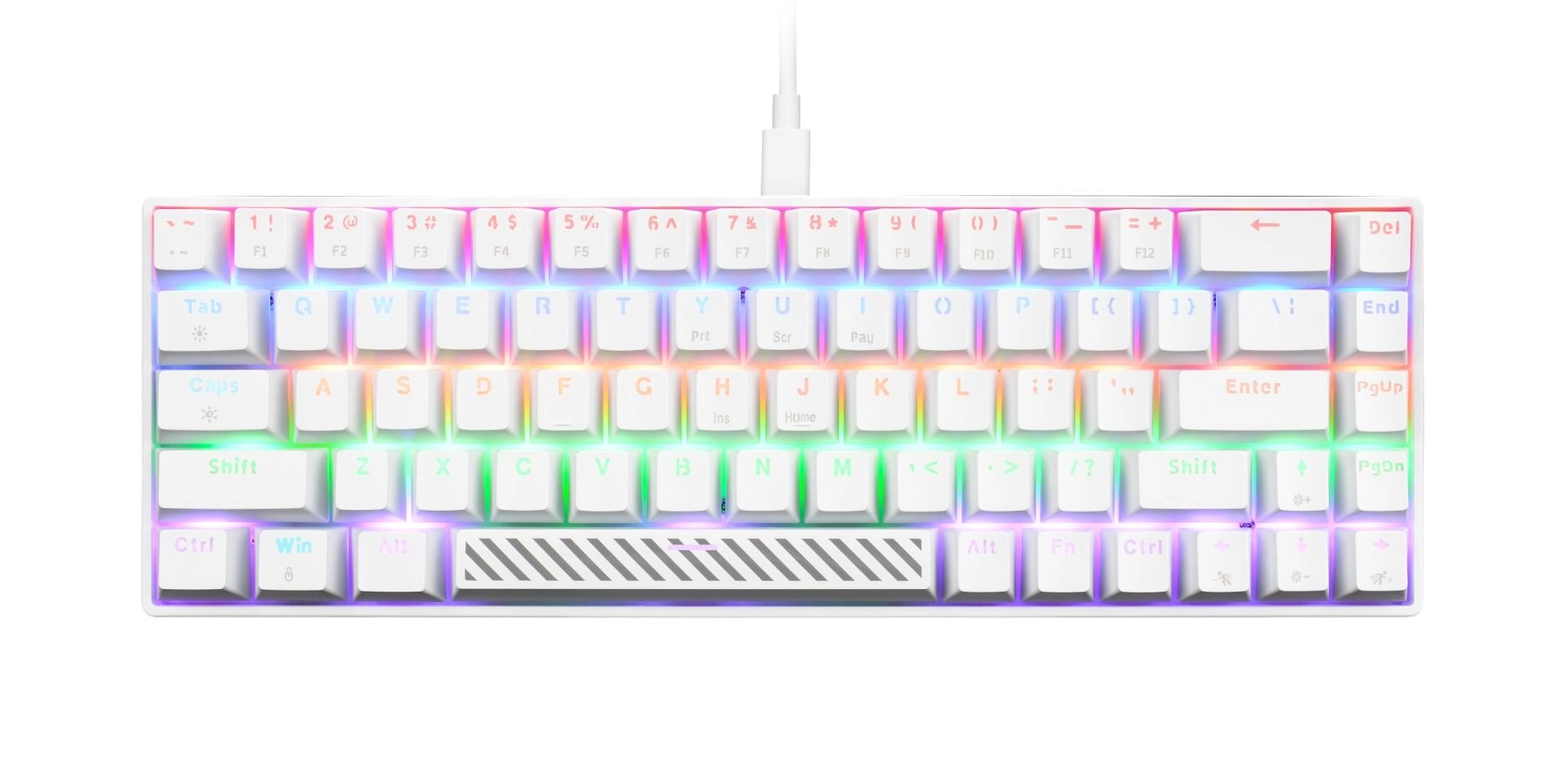 Keyboard - 68 Keys + Mouse - 65g 12800 DPI + Headset - 50mm + Mousepad - 360x260mm - PC