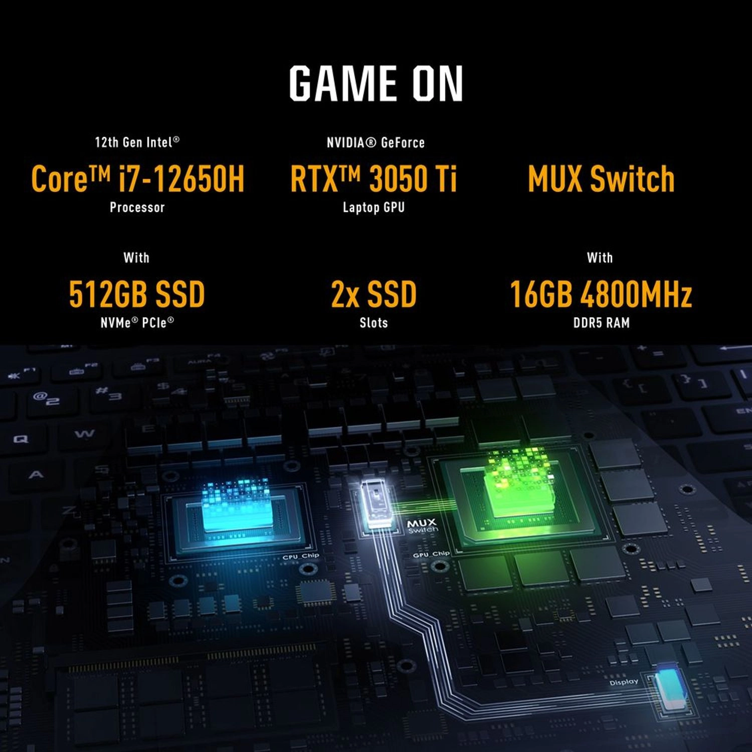 TUF Dash F15 - 15.6'' 512GB 16GB 512GB i7-12650H