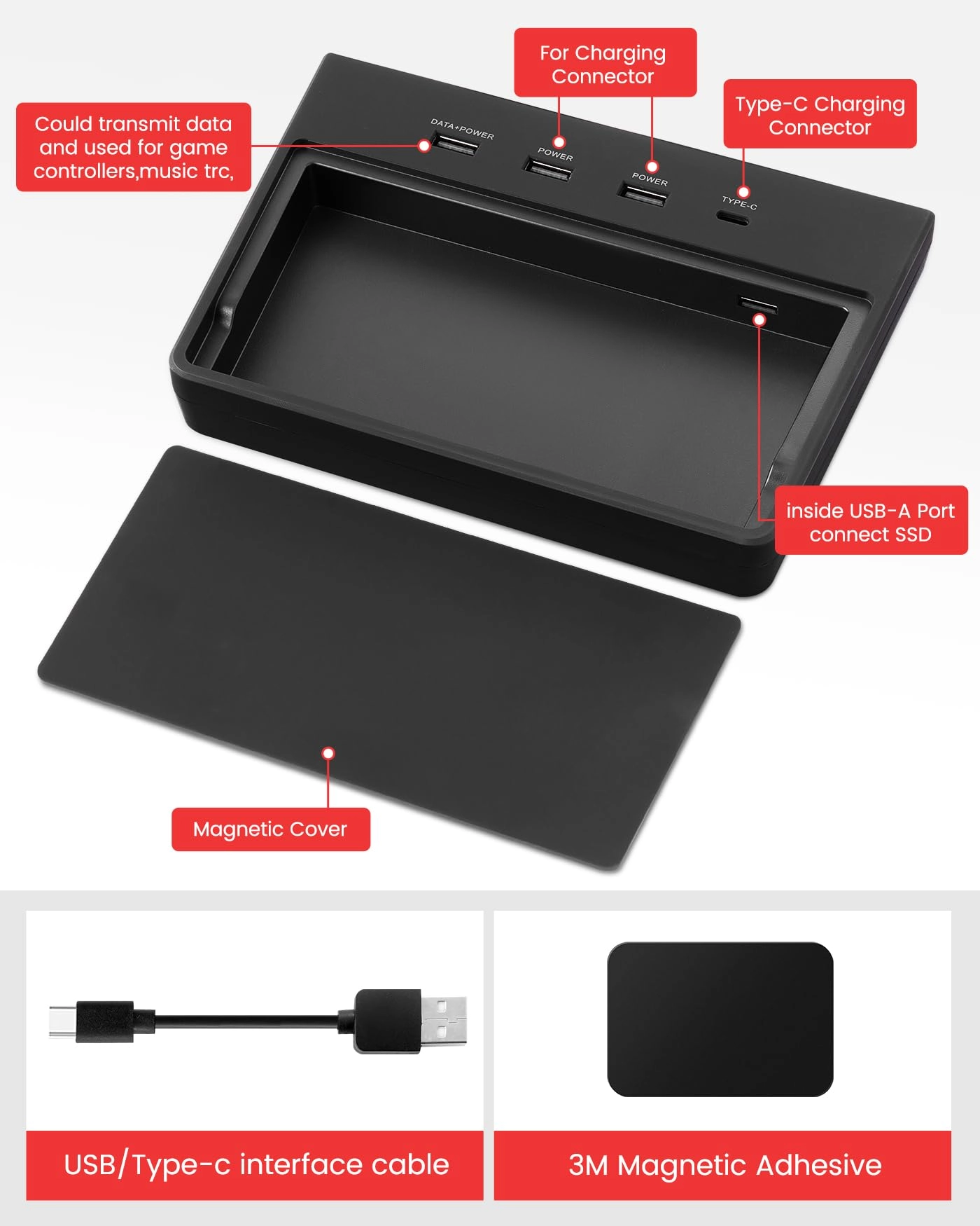 USB Hub - 5 in 1 for Tesla Model 3