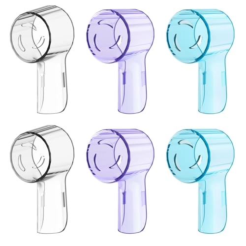 HSYTEK Toothbrush Heads Dustproof Cover - 6 Pack Compatible with Oral B iO Series Pro 1000 1500 5000 7500