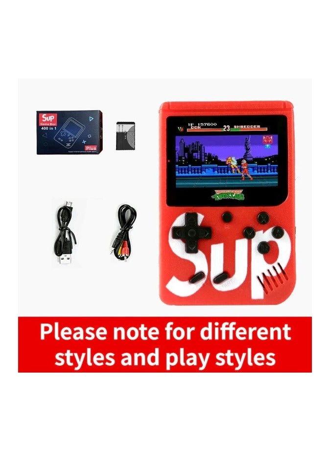 Handheld Game Console - 400 Built-in Games 3-Inch Color Screen Rechargeable Battery