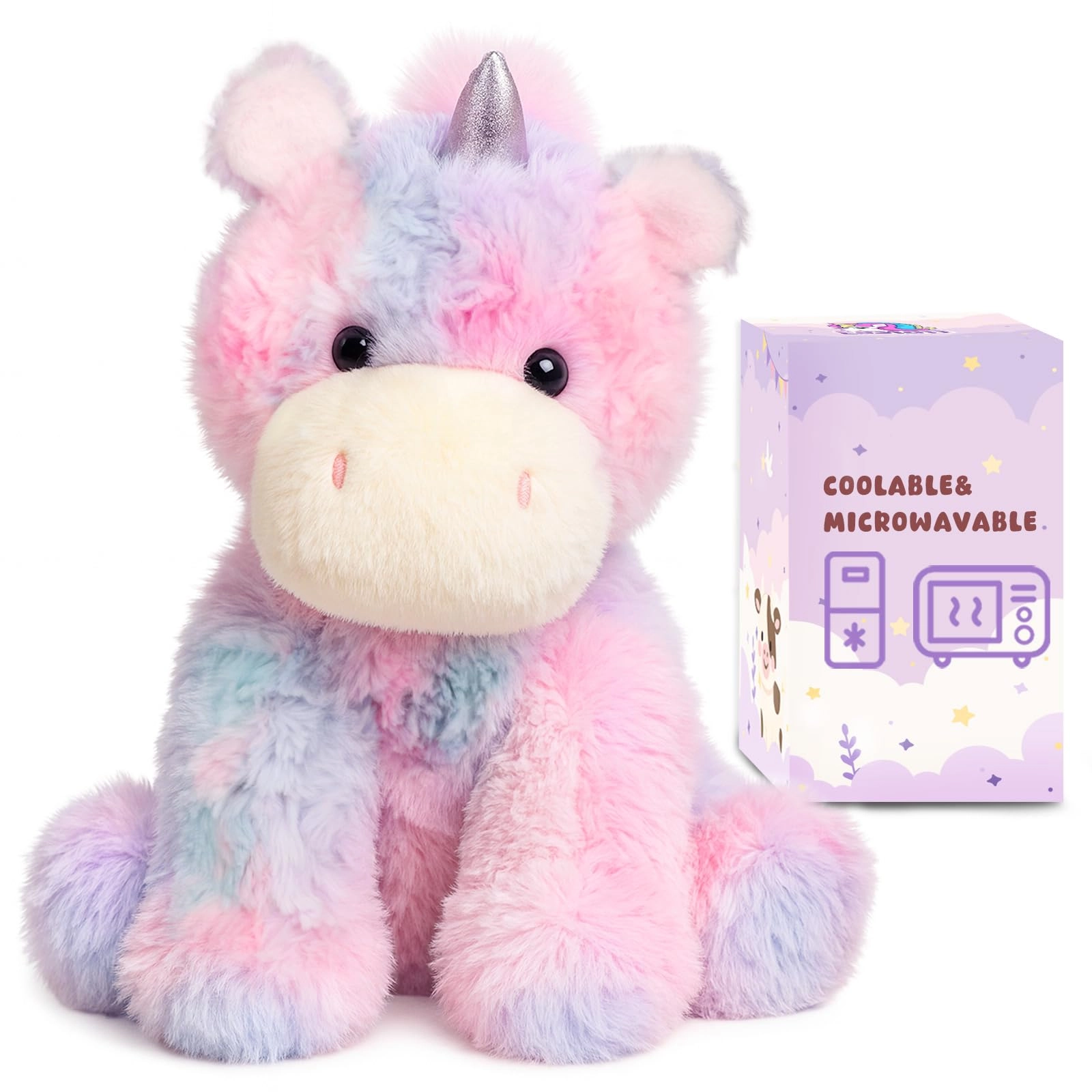 easfan Unicorn Plushie - 12inch Microwavable Weighted