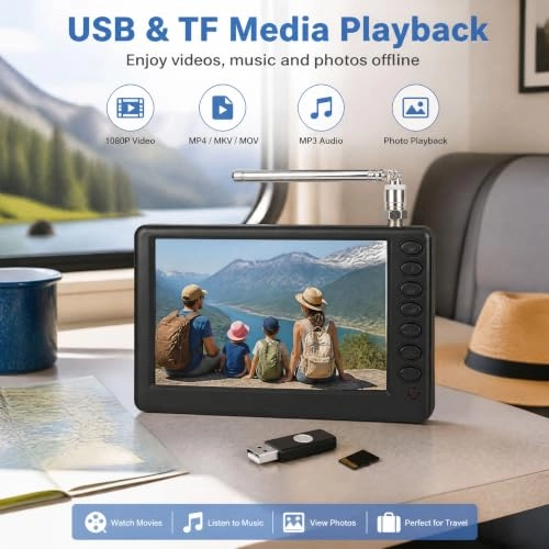 Portable Digital TV - 1080p 5 Inches