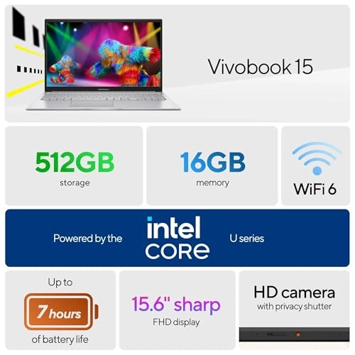 VivoBook 15 Core 5 120U - 15.6'' Core i5 16GB DDR4 512GB SSD