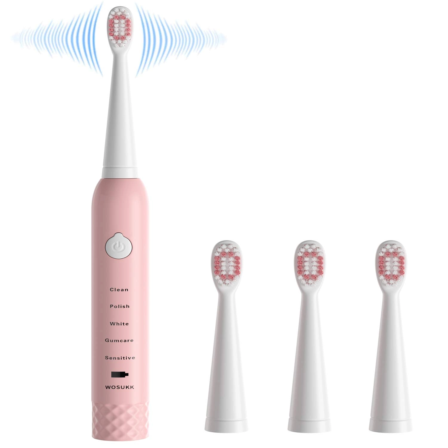 Sonic Electric Toothbrush - 5 Modes 4 Replacement Heads