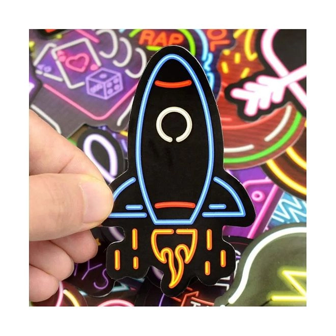 Neon Sticker Book Waterproof 50 pcs