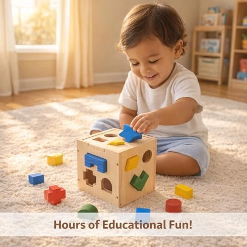 Shape Sorter Cube - 1-3 Years 17 pieces